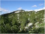 Rudno polje - Debeli vrh above Lipanca